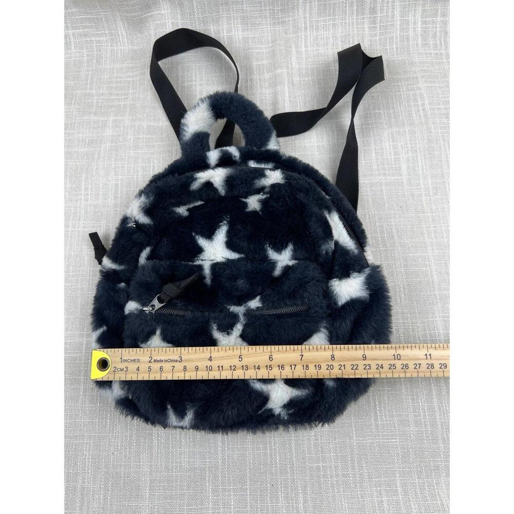 Faux Fur Star Pattern Kids Mini‎ Backpack - Picture 8 of 8
